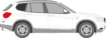 Afbeelding van Zijruit rechts BMW X3 (DONKERE RUIT)