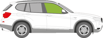 Afbeelding van Zijruit rechts BMW X3 2013-2017