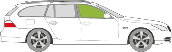 Afbeelding van Zijruit rechts BMW 5-serie sedan