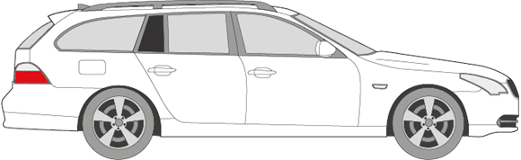 Afbeelding van Zijruit rechts BMW 5-serie break (DONKERE RUIT)