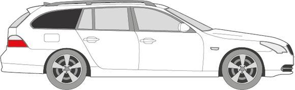 Afbeelding van Zijruit rechts BMW 5-serie break (DONKERE RUIT)