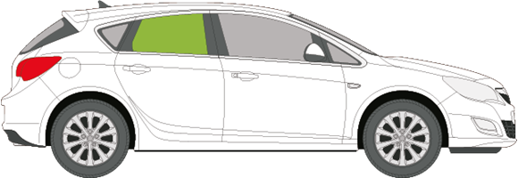 Afbeelding van Zijruit rechts Opel Astra sedan