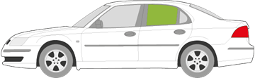 Afbeelding van Zijruit links Saab 9.3 sedan