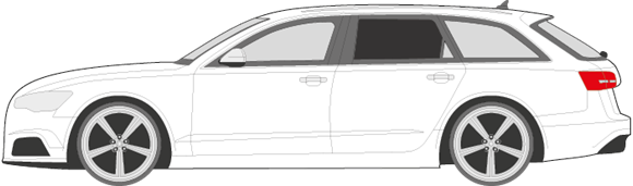 Afbeelding van Zijruit links Audi A6 Avant (DONKERE RUIT)