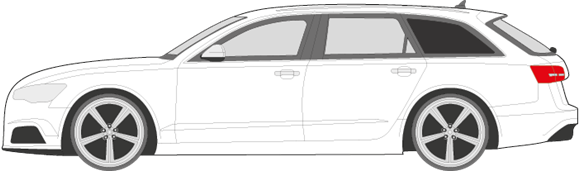 Afbeelding van Zijruit links Audi A6 Avant (DONKERE RUIT)