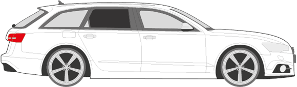 Afbeelding van Zijruit rechts Audi A6 Avant (DONKERE RUIT)