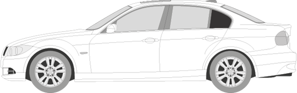 Afbeelding van Zijruit links BMW 3-serie sedan (DONKERE RUIT)