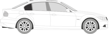 Afbeelding van Zijruit rechts BMW 3-serie sedan (DONKERE RUIT)