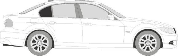 Afbeelding van Zijruit rechts BMW 3-serie sedan (DONKERE RUIT)