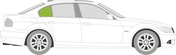 Afbeelding van Zijruit rechts BMW 3-serie sedan