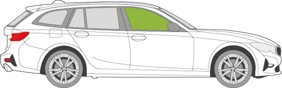 Afbeelding van Zijruit rechts BMW 3-serie sedan