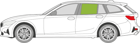 Afbeelding van Zijruit links BMW 3-serie break