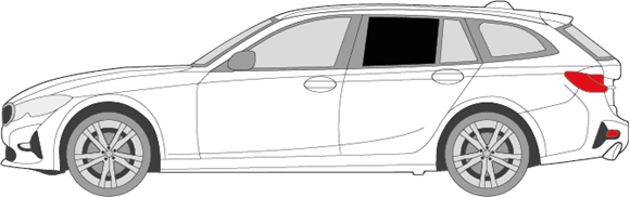 Afbeelding van Zijruit links BMW 3-serie break (DONKERE RUIT)