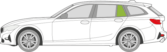 Afbeelding van Zijruit links BMW 3-serie break