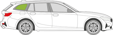 Afbeelding van Zijruit rechts BMW 3-serie break