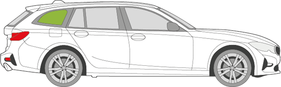 Afbeelding van Zijruit rechts BMW 3-serie break