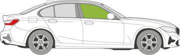 Afbeelding van Zijruit rechts BMW 3-serie sedan