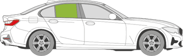 Afbeelding van Zijruit rechts BMW 3-serie sedan