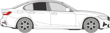 Afbeelding van Zijruit rechts BMW 3-serie sedan (DONKERE RUIT)