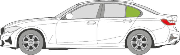 Afbeelding van Zijruit links BMW 3-serie sedan