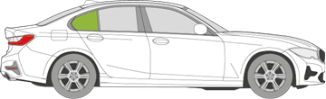 Afbeelding van Zijruit rechts BMW 3-serie sedan