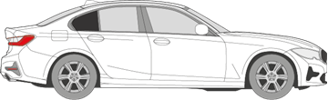 Afbeelding van Zijruit rechts BMW 3-serie sedan (DONKERE RUIT)