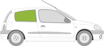 Afbeelding van Zijruit rechts Renault Clio 3 deurs