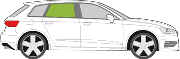 Afbeelding van Zijruit rechts Audi A3 5 deurs