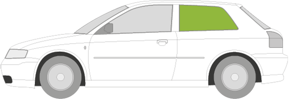 Afbeelding van Zijruit links Audi A3 3 deurs