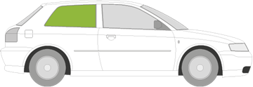 Afbeelding van Zijruit rechts Audi A3 3 deurs
