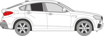 Afbeelding van Zijruit rechts BMW X4 (DONKERE RUIT)