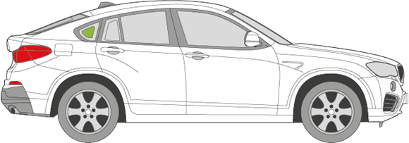 Afbeelding van Zijruit rechts BMW X4 