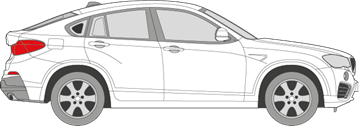 Afbeelding van Zijruit rechts BMW X4 (DONKERE RUIT)