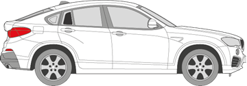 Afbeelding van Zijruit rechts BMW X4 (DONKERE RUIT)