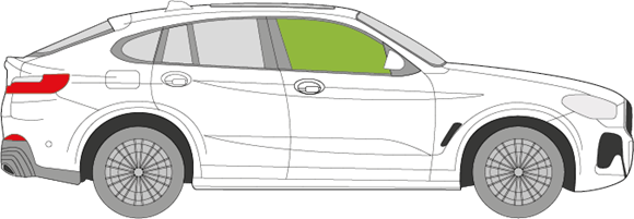 Afbeelding van Zijruit rechts BMW X4