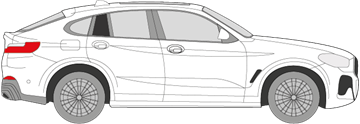 Afbeelding van Zijruit rechts BMW X4 (DONKERE RUIT)