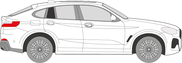 Afbeelding van Zijruit rechts BMW X4 (DONKERE RUIT)