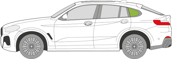 Afbeelding van Zijruit links BMW X4
