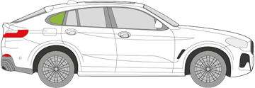 Afbeelding van Zijruit rechts BMW X4