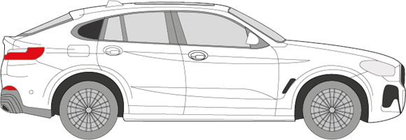 Afbeelding van Zijruit rechts BMW X4 (DONKERE RUIT)