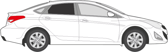 Afbeelding van Zijruit rechts Hyundai i40 sedan (DONKERE RUIT)