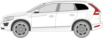 Afbeelding van Zijruit links Volvo XC60 (DONKERE RUIT)
