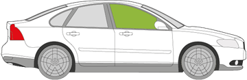 Afbeelding van Zijruit rechts Volvo S40 2006-2012