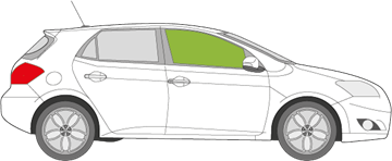 Afbeelding van Zijruit rechts Toyota Auris 5 deurs