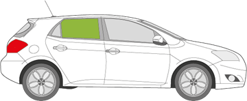 Afbeelding van Zijruit rechts Toyota Auris 5 deurs