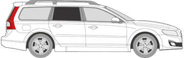 Afbeelding van Zijruit rechts Volvo V70 (DONKERE RUIT)