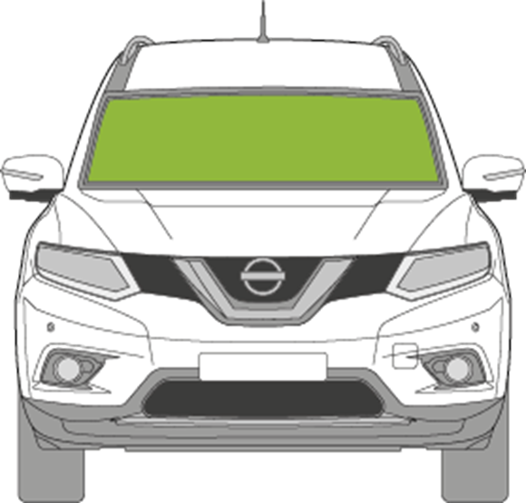 Afbeelding van Voorruit Nissan X-trail sensor verwarmd