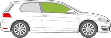 Afbeelding van Zijruit rechts VW Golf 3-deurs