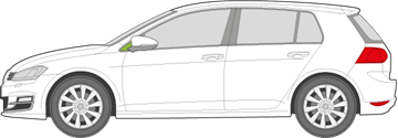 Afbeelding van Zijruit links VW Golf 5 deurs 