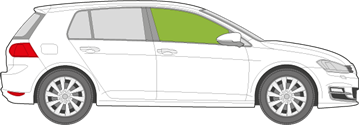 Afbeelding van Zijruit rechts VW Golf 5-deurs 2012-2014